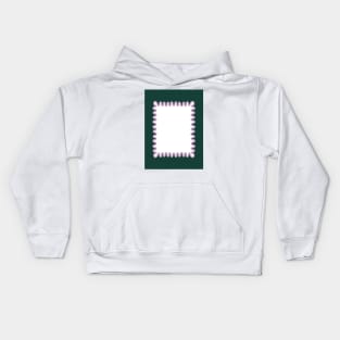 Wavy Lines - Green White Kids Hoodie